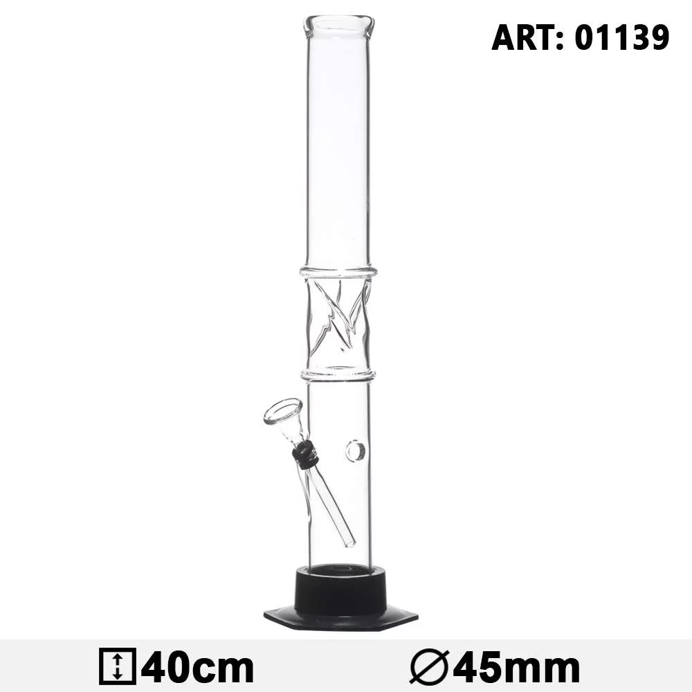 Glass bong Black base 40 cm
