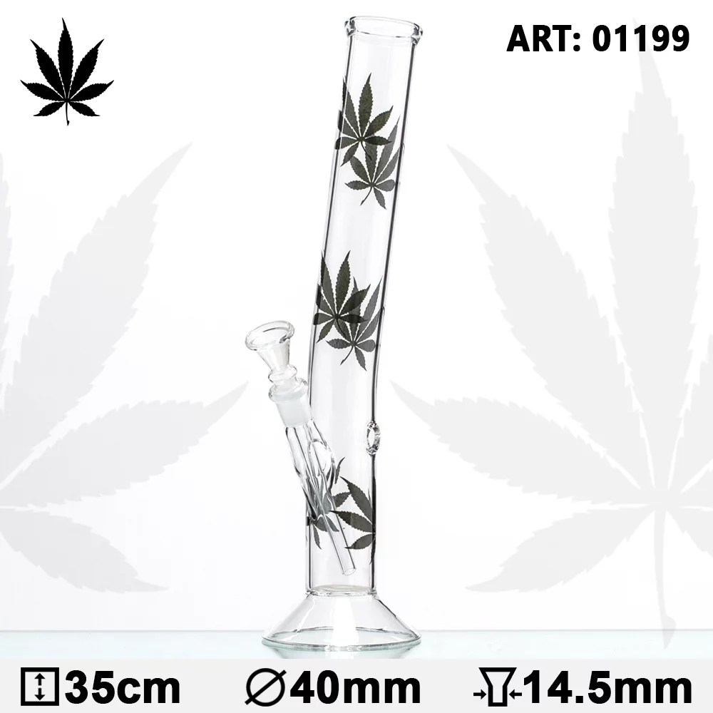 Glass bong Hangover leaf 35cm